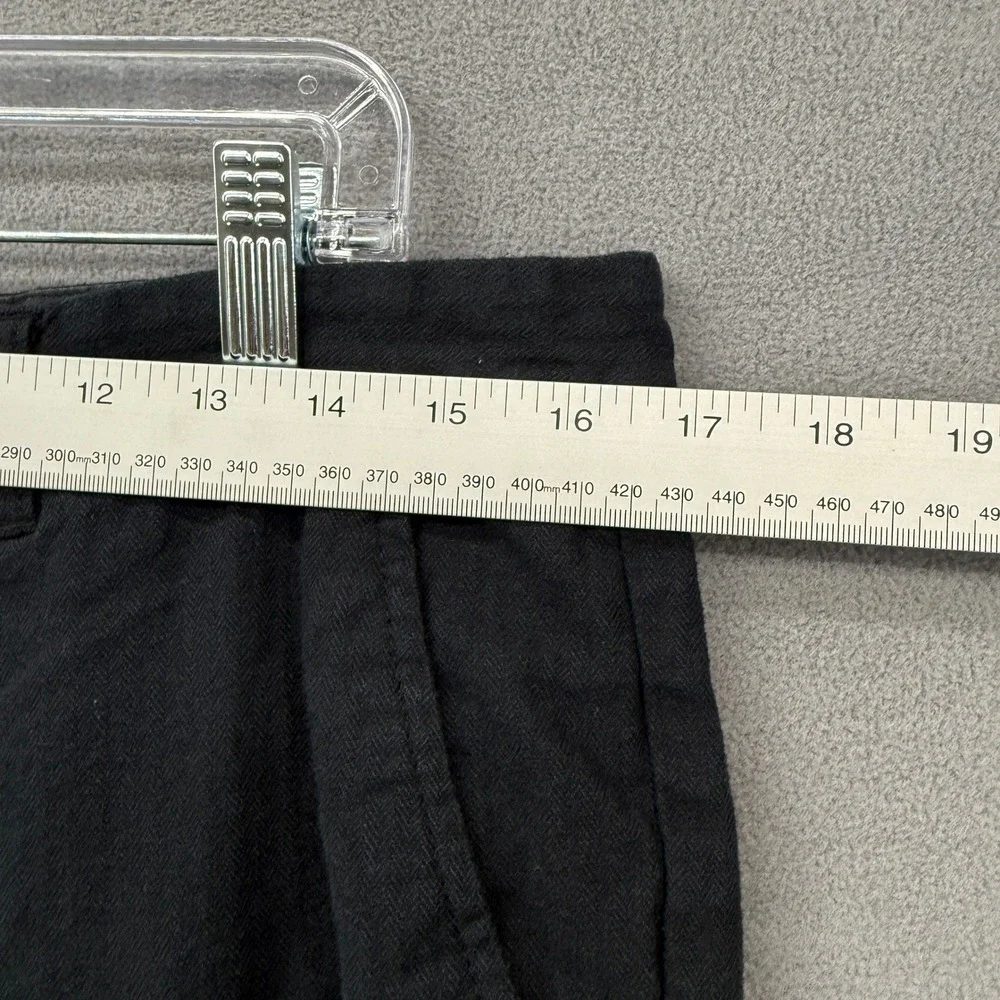 Old Navy Chino Pants Mens 34x34 (34x32.5) Black Herringbone Cotton Straight Leg